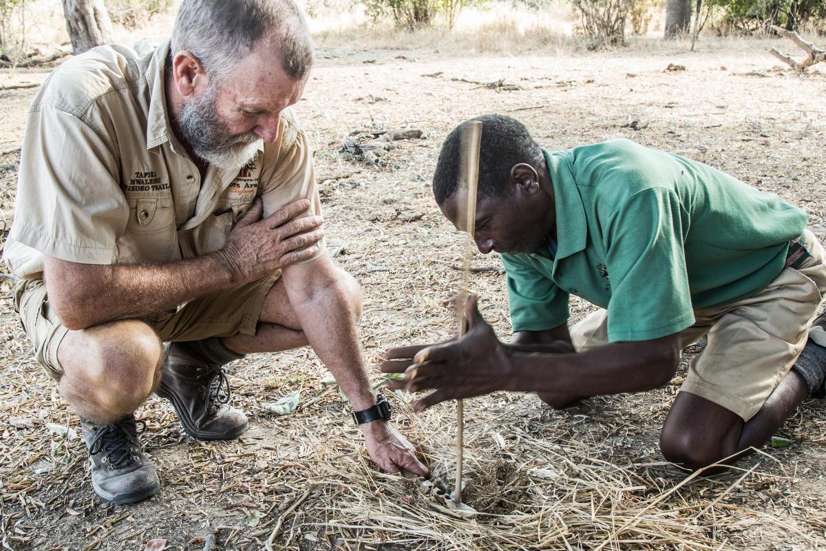 Hvordan lage ild med pinner og elefantmøkk ...  |    Foto:  Remote Africa Safaris 